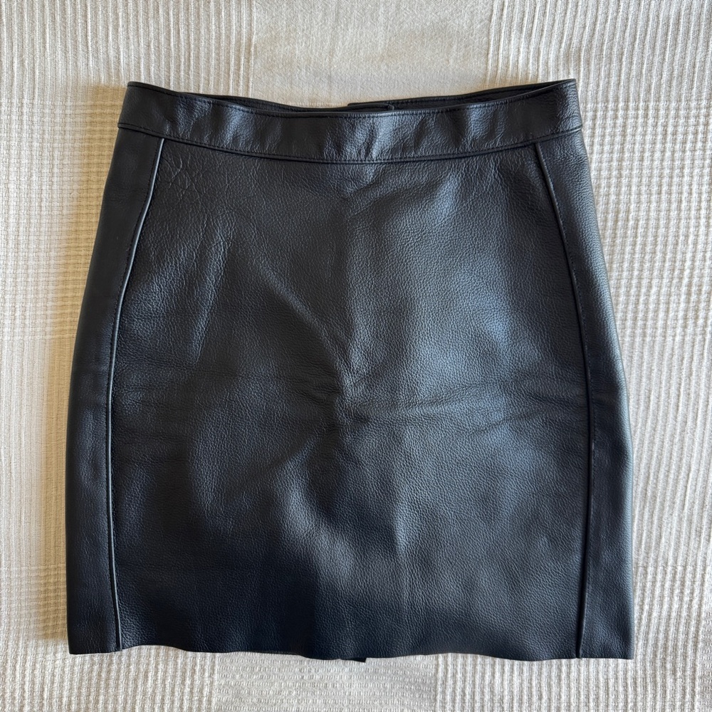 NWT AYNI Black Leather Mini Skirt - Size M